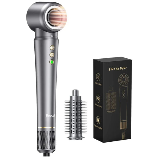 Professional Hair Dryer Brush – 1200W Air Wrap Styler with 300 Million Ions