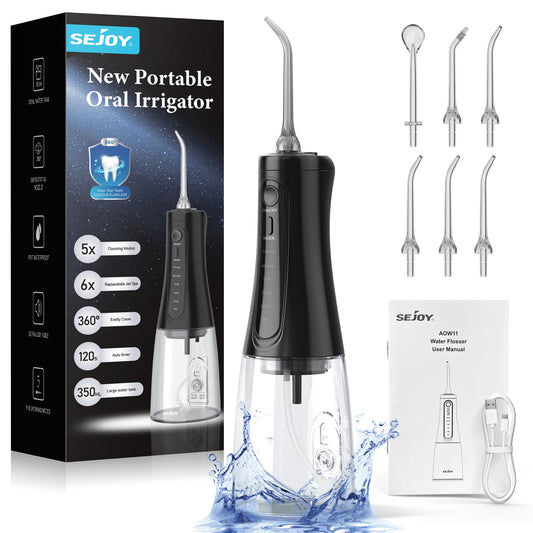 350ml Portable Oral Irrigator – Rechargeable Dental Water Flosser