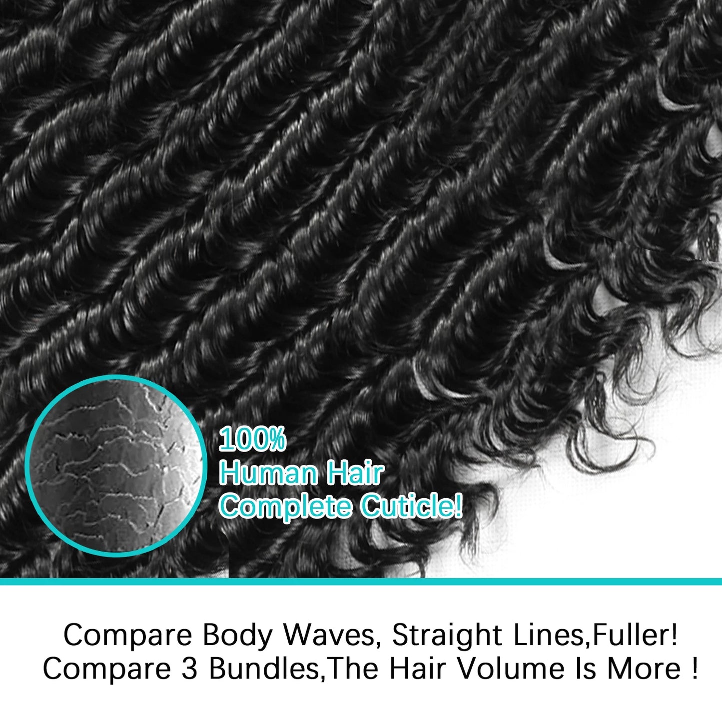 Deep Wave Bundles – 100% Remy Human Hair (3 PCS)