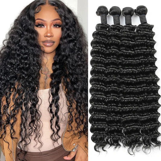 Deep Wave Bundles – 100% Remy Human Hair (3 PCS)