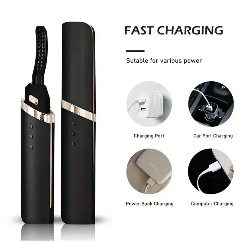 Electric Heated Eyelash Curler – USB Rechargeable, Fast & Adjustable