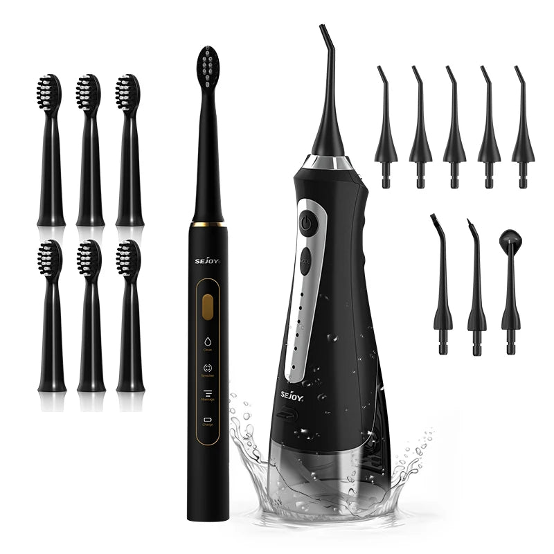SEJOY Dental Irrigator & Electric Toothbrush Set – Complete Oral Care
