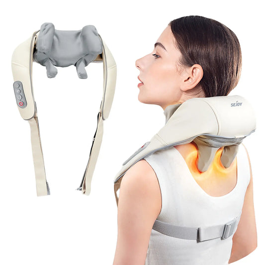 Sejoy Rechargeable Neck Massager with Heat & Air Compression