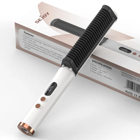 SEJOY Hair Straightening Comb – Rapid Heating with Negative Ion Technology