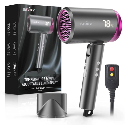 Sejoy High-Speed Hair Dryer – 1800W Powerful Blow Dryer with LED Display
