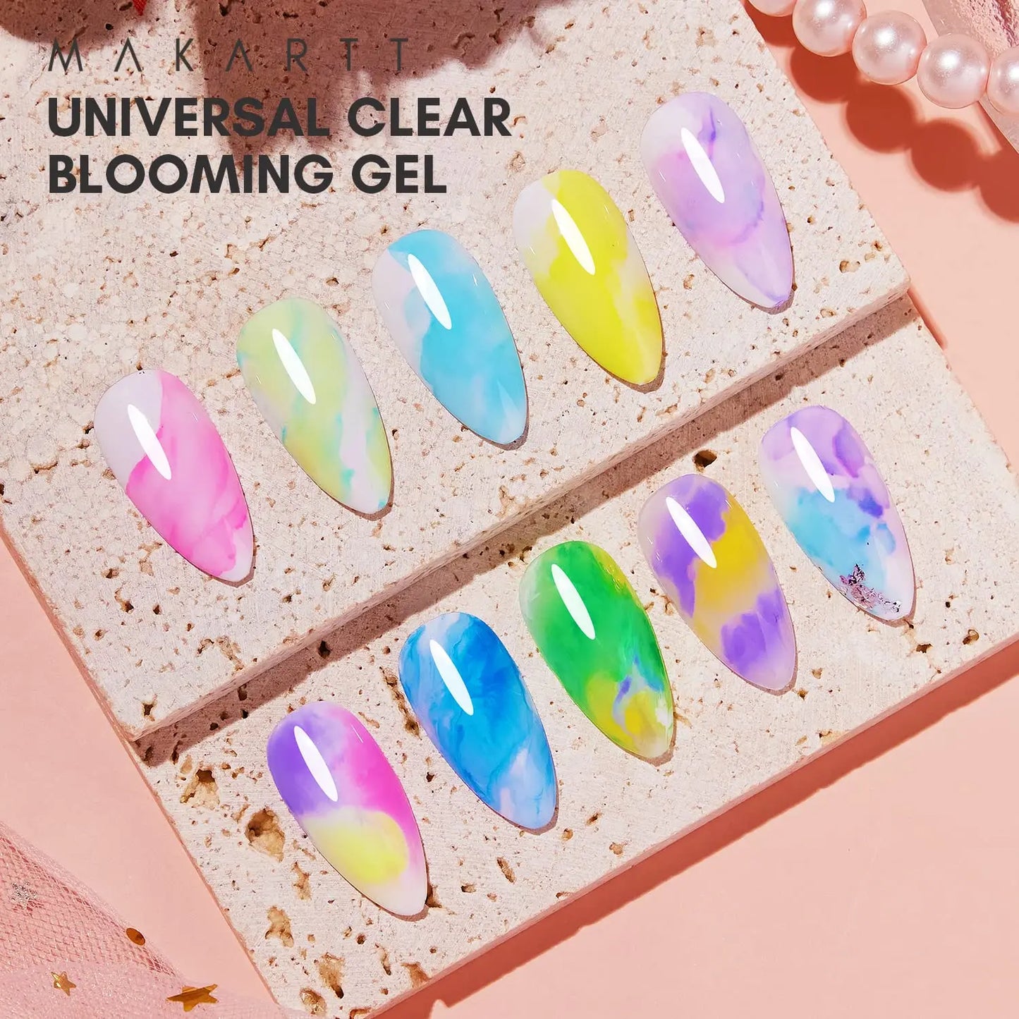 Nail Blooming Gel 15ml – Clear UV/LED Blossom Gel for Artistic Nail Designs