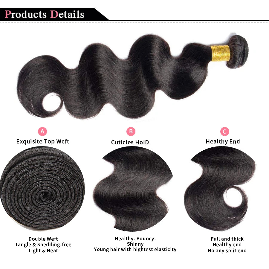 Body Wave Bundles – 100% Brazilian Human Hair
