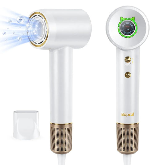 1600W Professional High-Speed Hair Dryer – Silent Touch Screen, Hot & Cold