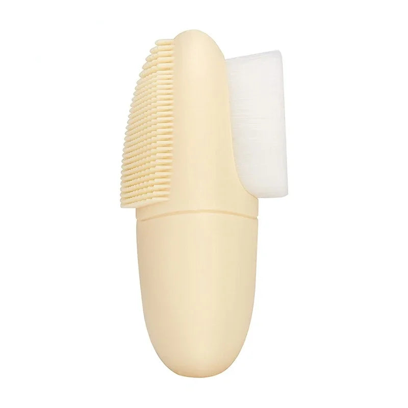 Double-Head Face Wash Brush – Japanese Silicone Manual Pore & Makeup Cleaner