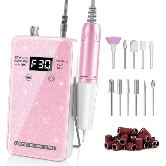Professional Electric Nail Drill File – Cordless & Rechargeable E-File Kit