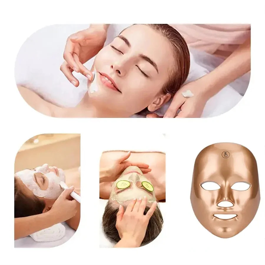 7-Color LED Beauty Mask for Women – USB Rechargeable Facial Care Device