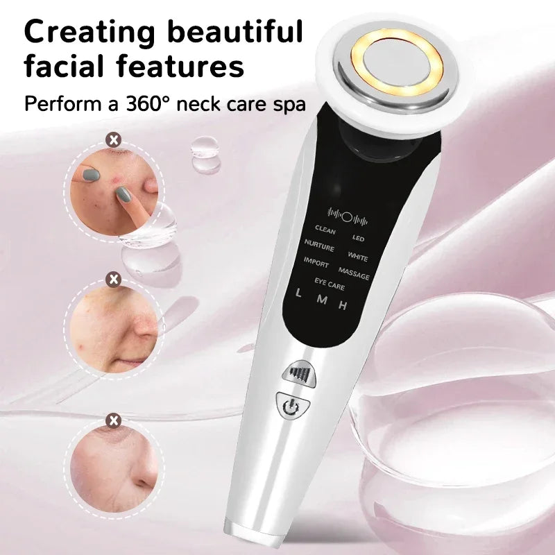 High-Frequency 7-in-1 Facial Massager – Multifunctional Beauty Device