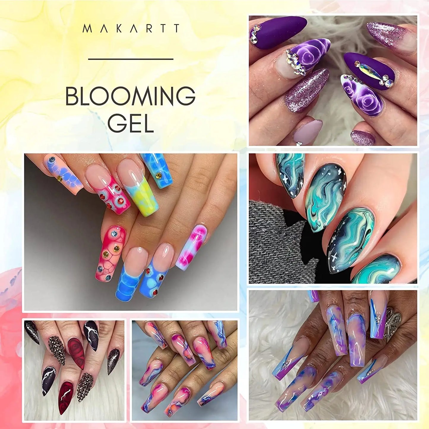 Nail Blooming Gel 15ml – Clear UV/LED Blossom Gel for Artistic Nail Designs