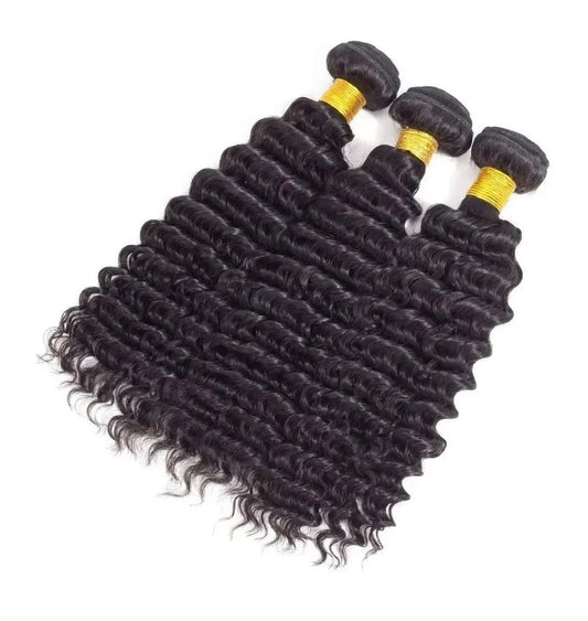 Rosabeauty Curly Human Hair Bundles – Deep Wave Brazilian Extensions