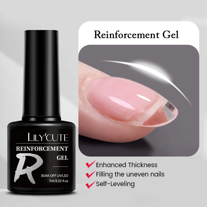 LILYCUTE 7ml Peel Off Base Gel – Clear Semi-Permanent UV Gel
