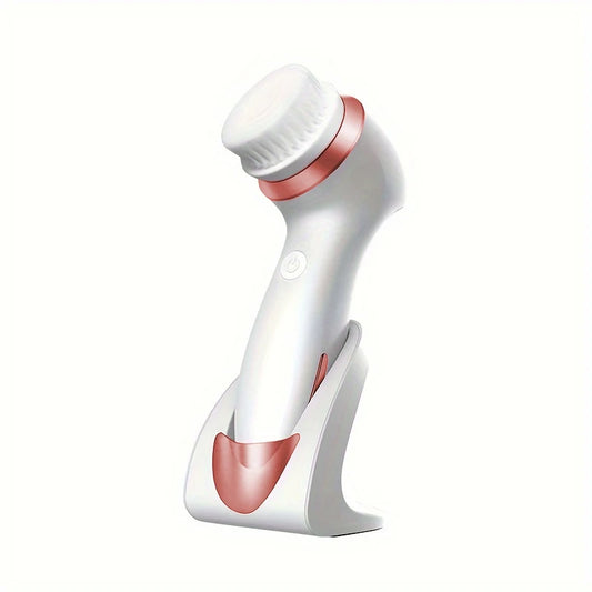 Electric 3-in-1 Facial Cleansing Brush – Waterproof & Rechargeable