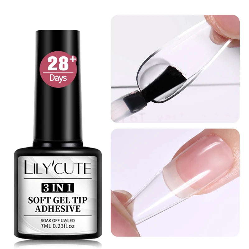 LILYCUTE 7ml Peel Off Base Gel – Clear Semi-Permanent UV Gel