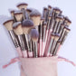 30PCS Professional Makeup Brush Set – Complete Kit with Travel Bag