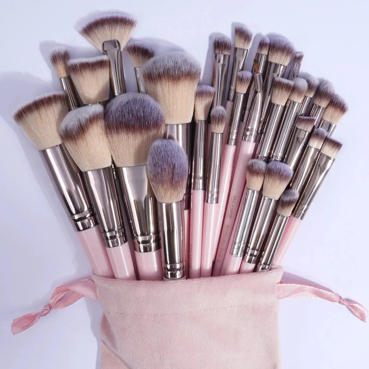 30PCS Professional Makeup Brush Set – Complete Kit with Travel Bag