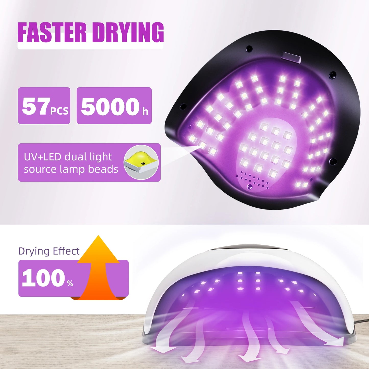 220W LED UV Nail Light Dryer – Fast Gel Polish Curing with LCD Touch Screen