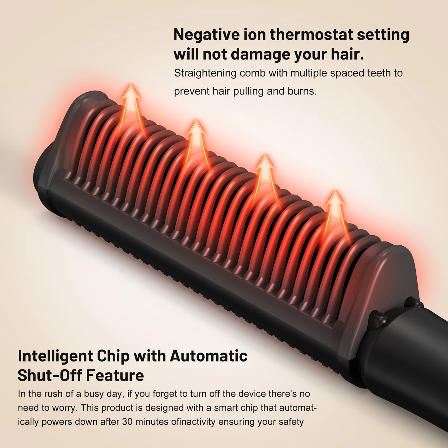 SEJOY Hair Straightening Comb – Rapid Heating with Negative Ion Technology