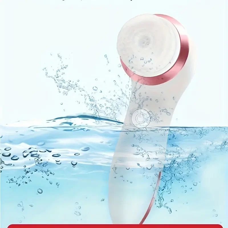 Electric 3-in-1 Facial Cleansing Brush – Waterproof & Rechargeable