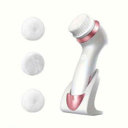 Electric 3-in-1 Facial Cleansing Brush – Waterproof & Rechargeable