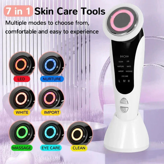High-Frequency 7-in-1 Facial Massager – Multifunctional Beauty Device