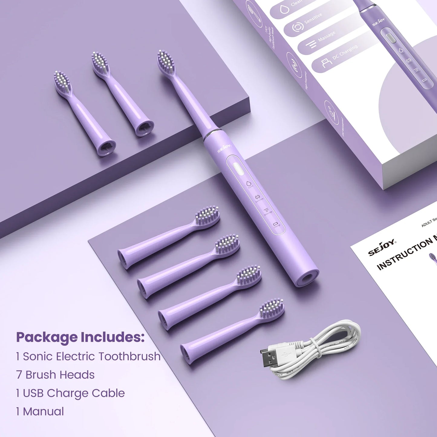 SEJOY Oral Cleaning Sonic Electric Toothbrush – Smart & Powerful Care