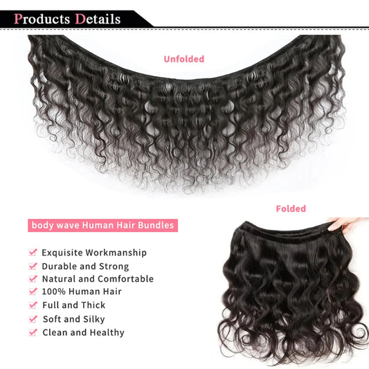 Body Wave Bundles – 100% Brazilian Human Hair