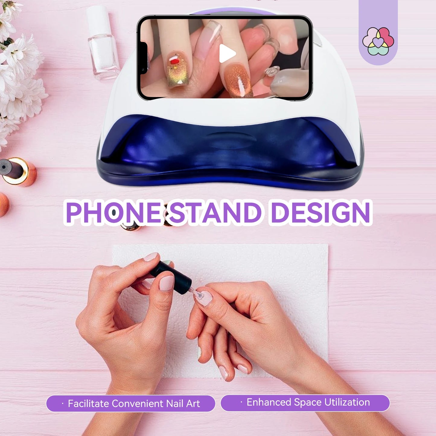 SAVILAND 300W UV LED Nail Lamp – Powerful Gel Nail Curing for Home & Salon