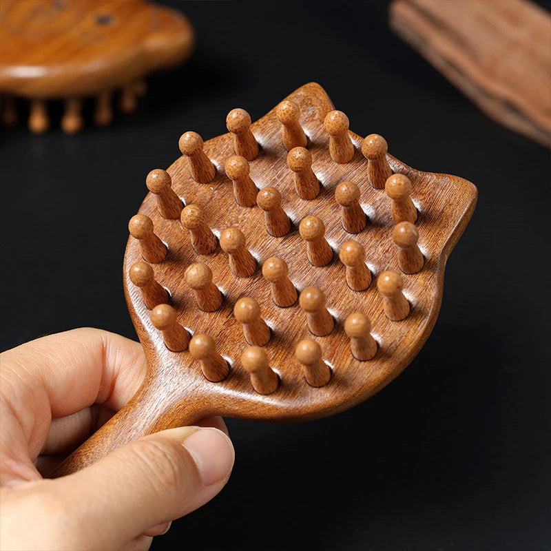 Sandalwood Cartoon Scalp Massage Comb – Meridian Hair & Body Care