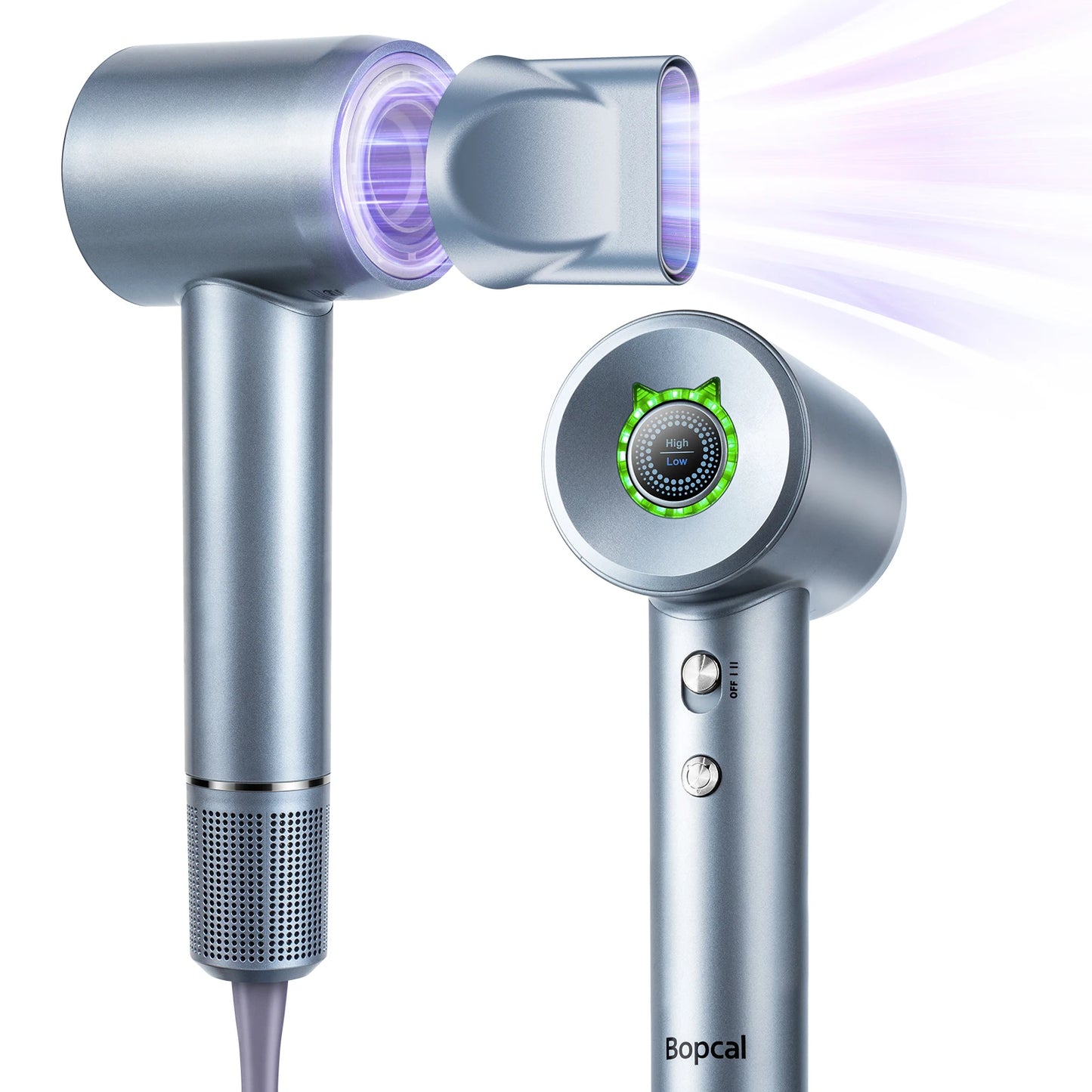 1600W Professional High-Speed Hair Dryer – Silent Touch Screen, Hot & Cold