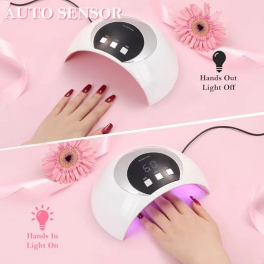 54W UV LED Nail Lamp – Fast-Drying Gel Nail Curing with Automatic Sensor