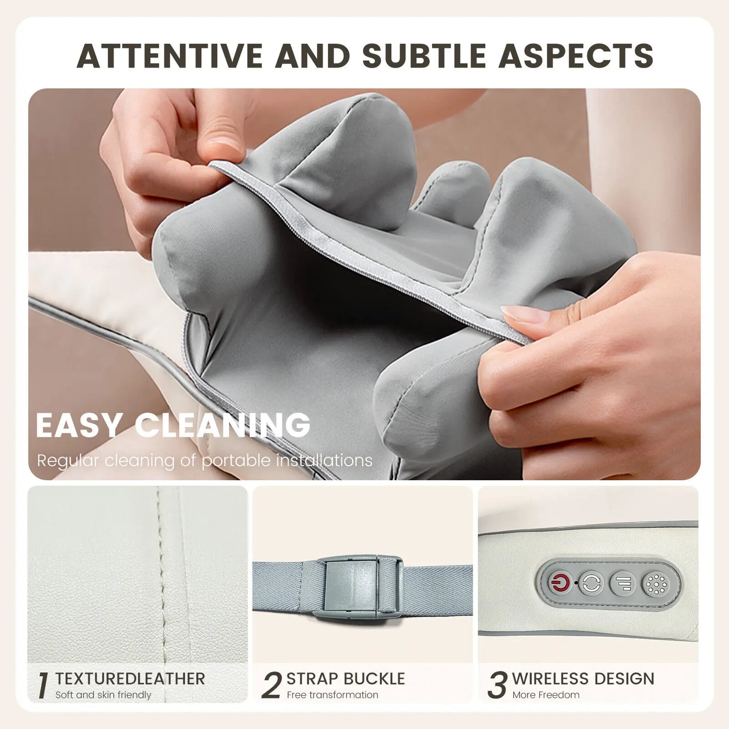 Sejoy Rechargeable Neck Massager with Heat & Air Compression