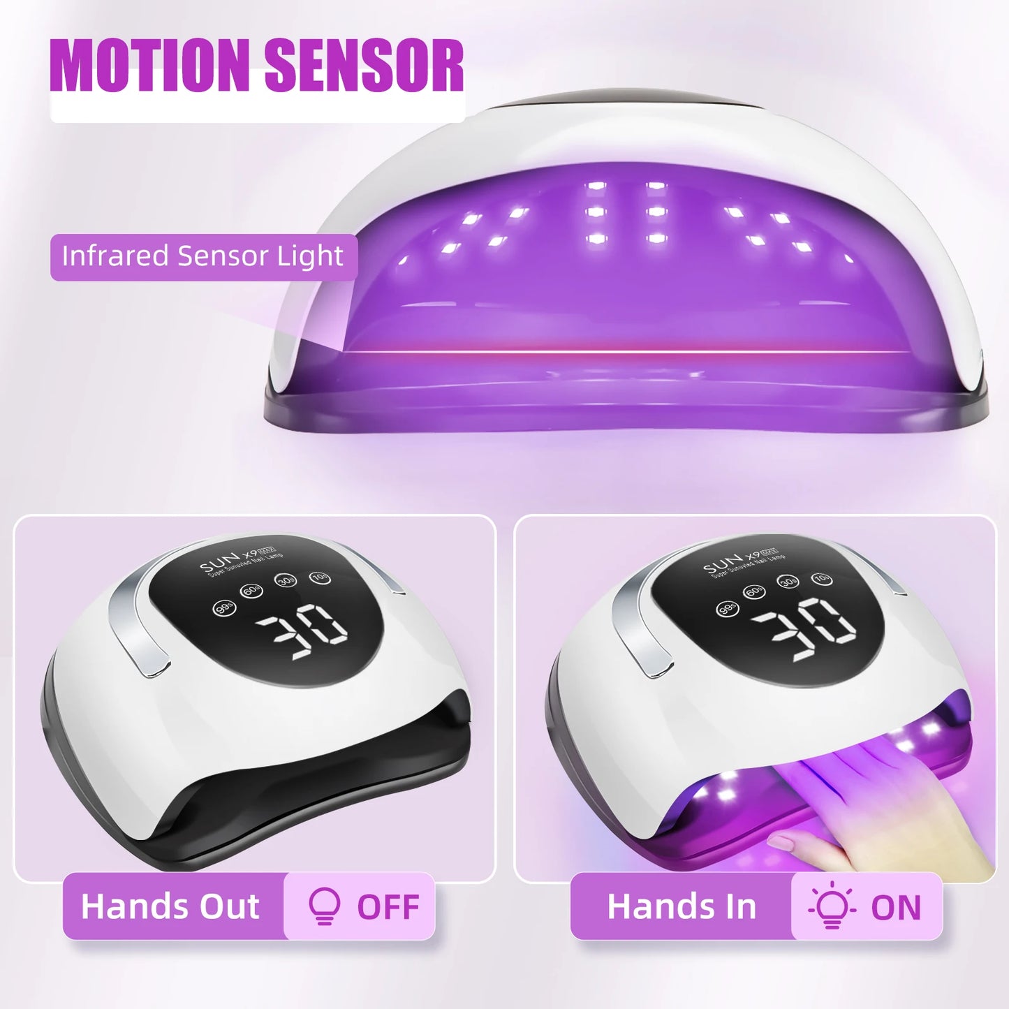 220W LED UV Nail Light Dryer – Fast Gel Polish Curing with LCD Touch Screen
