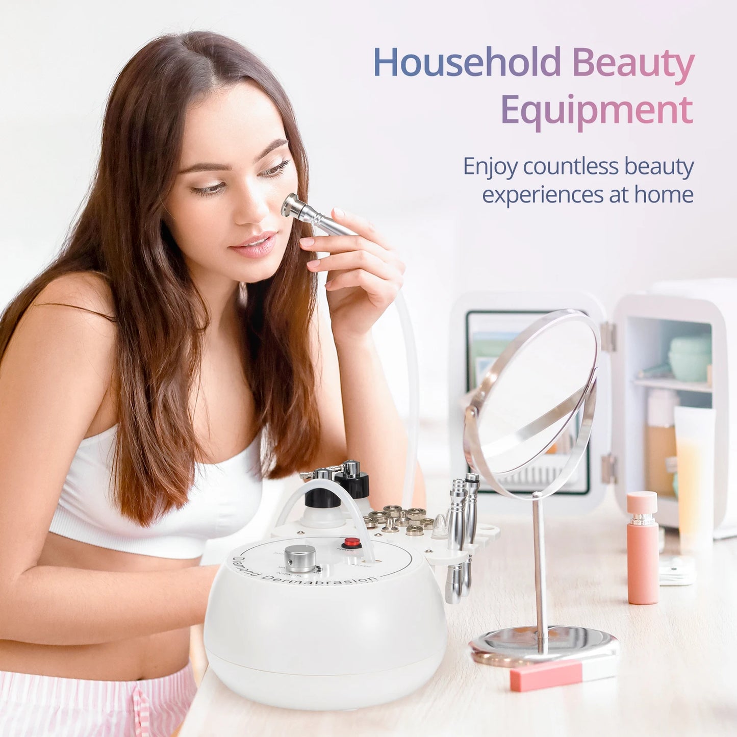 Diamond Microdermabrasion 3-in-1 Machine – Home Facial Cleaning & Nano Spray