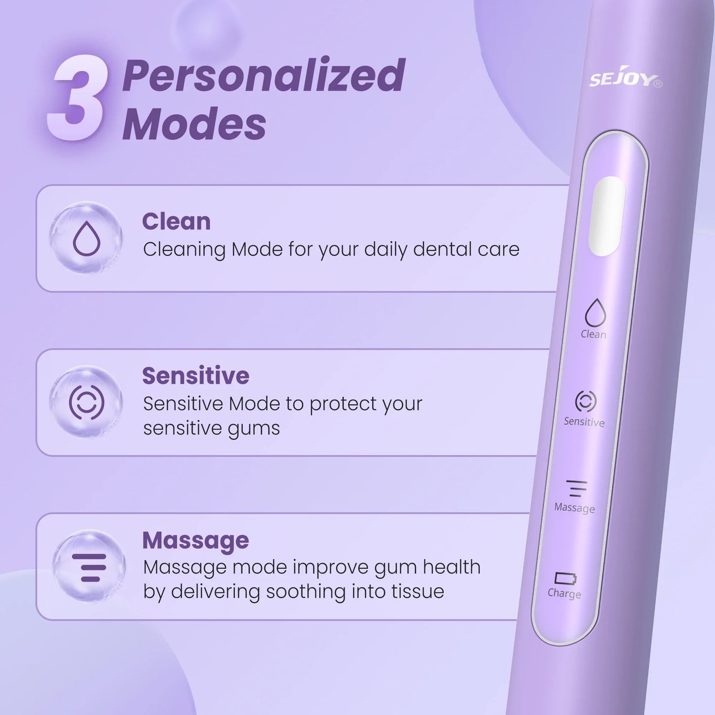 SEJOY Oral Cleaning Sonic Electric Toothbrush – Smart & Powerful Care