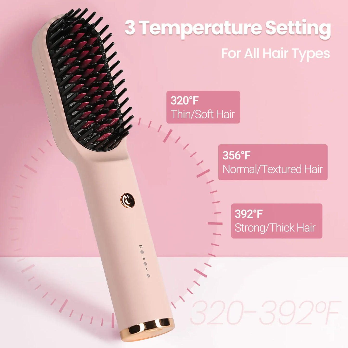 KIPOZI 3-in-1 Hair Dryer Brush – Negative Ion Hot Air Styler