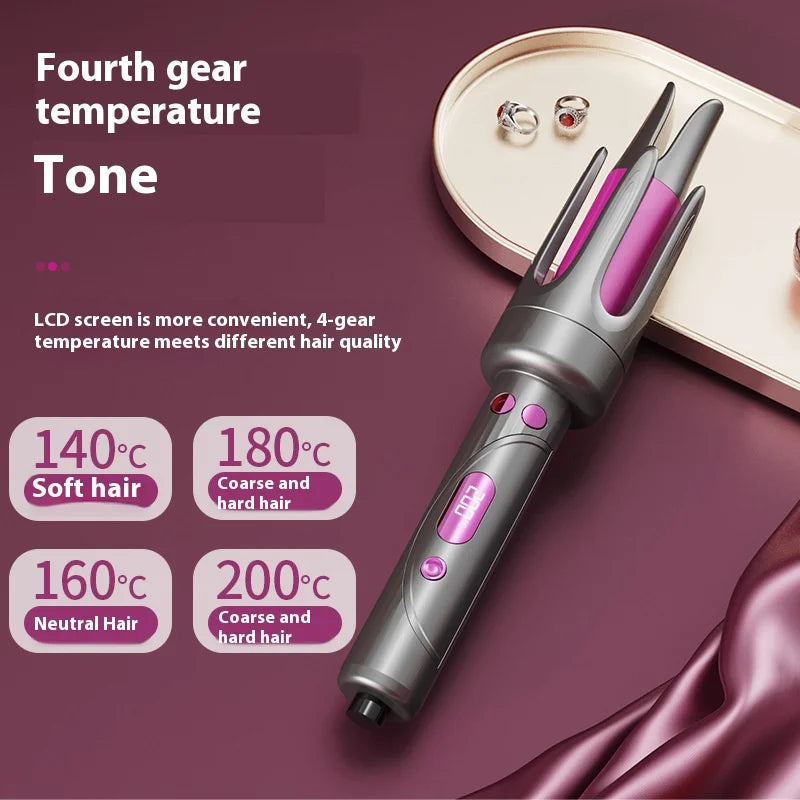 2-in-1 Automatic Rotating Ceramic Curler – Professional 32mm Curling Wand