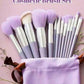 13 PCS Purple Makeup Brush Set – Complete Cosmetic Kit with Blender & Powder Puff