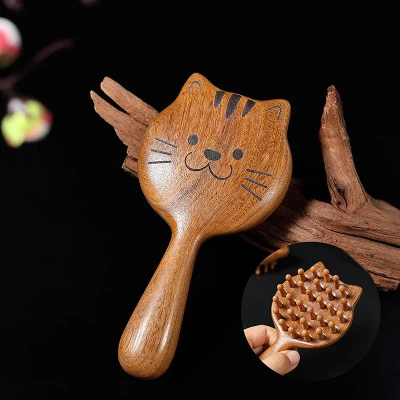 Sandalwood Cartoon Scalp Massage Comb – Meridian Hair & Body Care