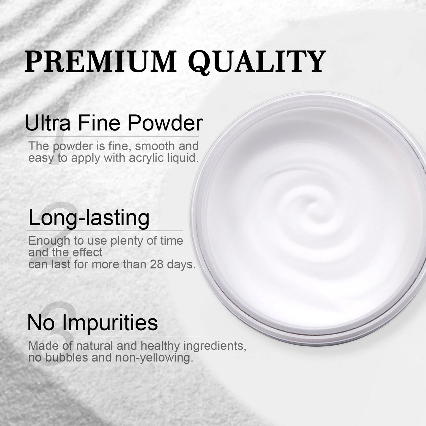SAVILAND Clear Acrylic Powder – 150g Large Capacity for Nail Art