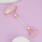 Rose Quartz Face & Gua Sha Roller – Facial, Neck & Body Massage Tool