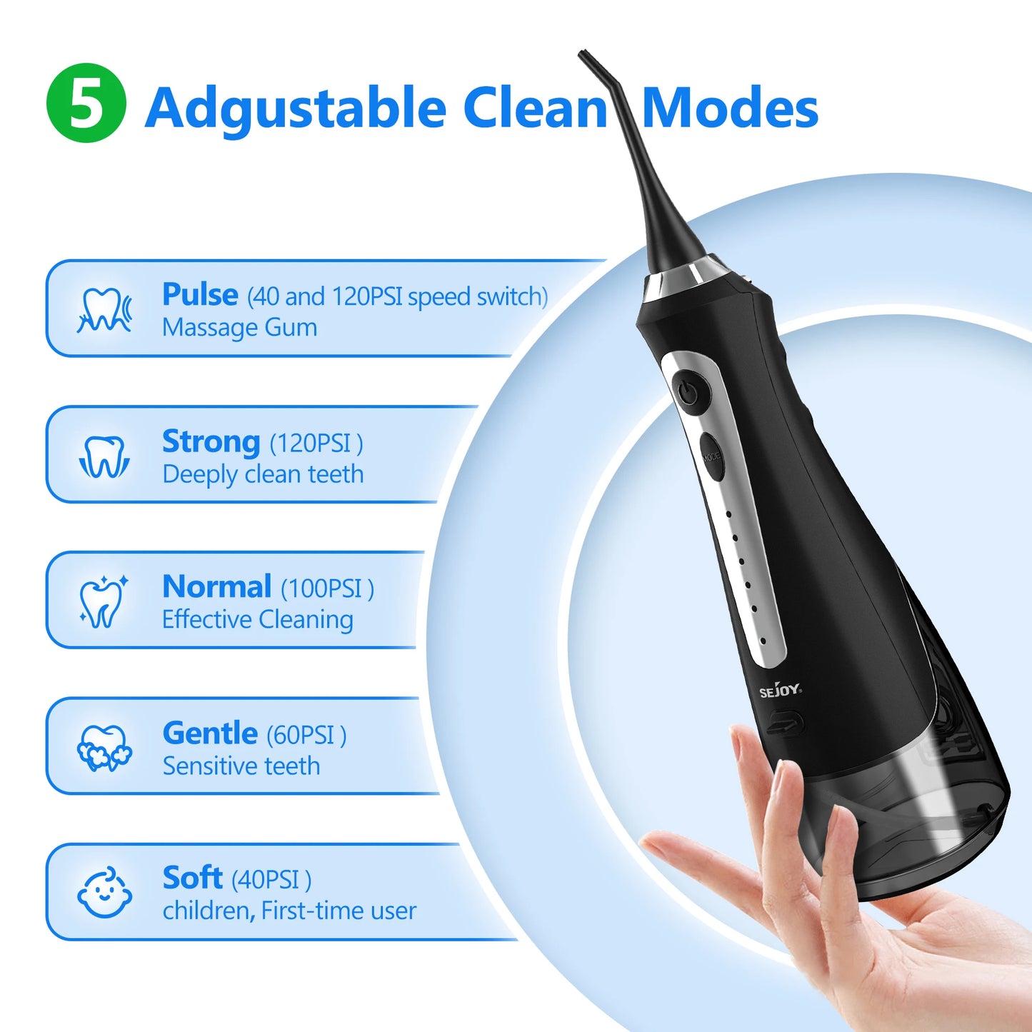 SEJOY Dental Irrigator & Electric Toothbrush Set – Complete Oral Care