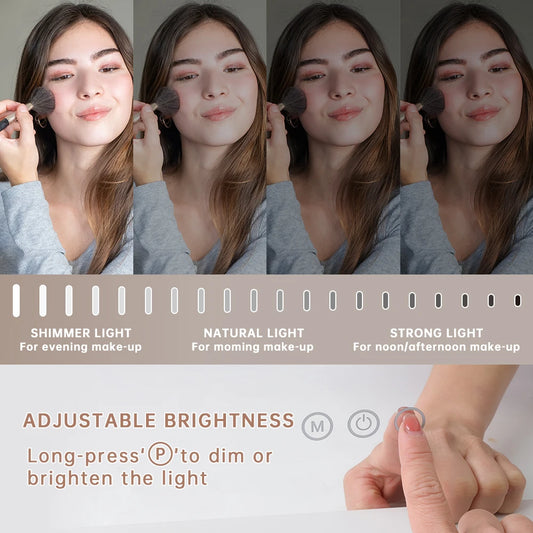 FENCHILIN Hollywood Vanity Mirror – 15 Dimmable LED Bulbs for Perfect Makeup