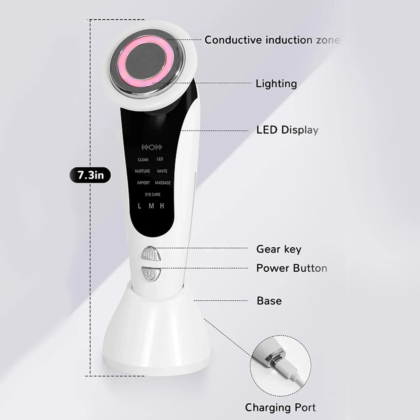 High-Frequency 7-in-1 Facial Massager – Multifunctional Beauty Device