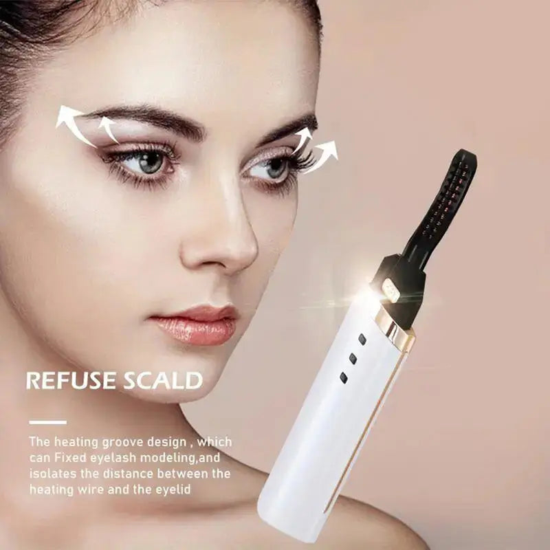 Electric Heated Eyelash Curler – USB Rechargeable, Fast & Adjustable
