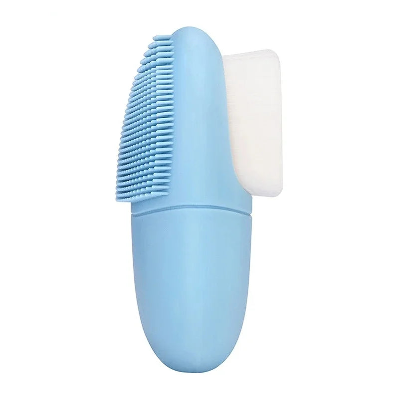 Double-Head Face Wash Brush – Japanese Silicone Manual Pore & Makeup Cleaner