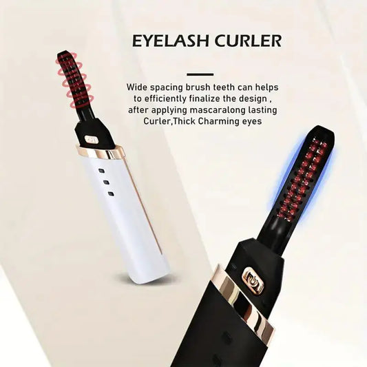 Electric Heated Eyelash Curler – USB Rechargeable, Fast & Adjustable